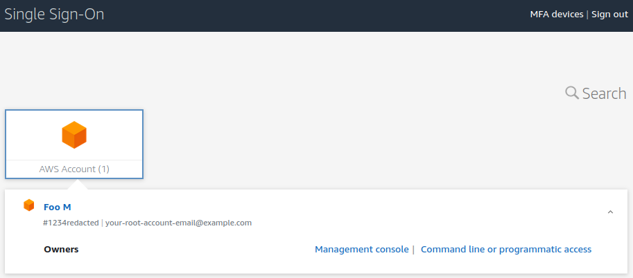 SSO landing page SSO landing page
